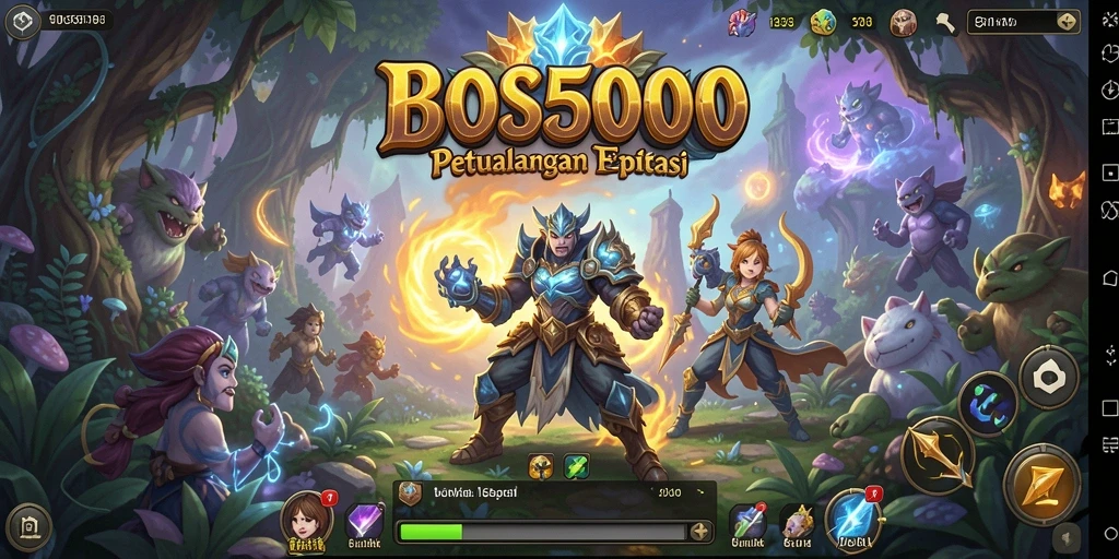 Tampilan menarik dari gameplay RPG di BOS5000.