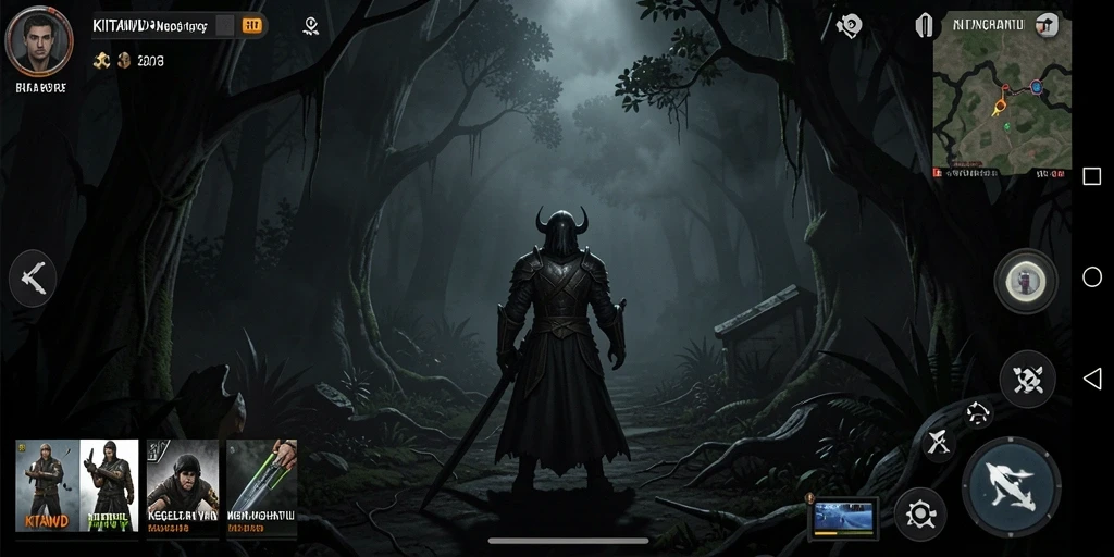 Screenshot gameplay KITAWD memperlihatkan suasana mencekam dan kengerian yang mendalam.