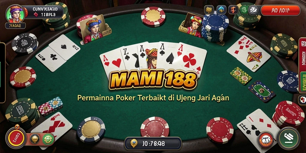 Tampilan menarik dari gameplay MAMI188 yang menampilkan aksi Poker.