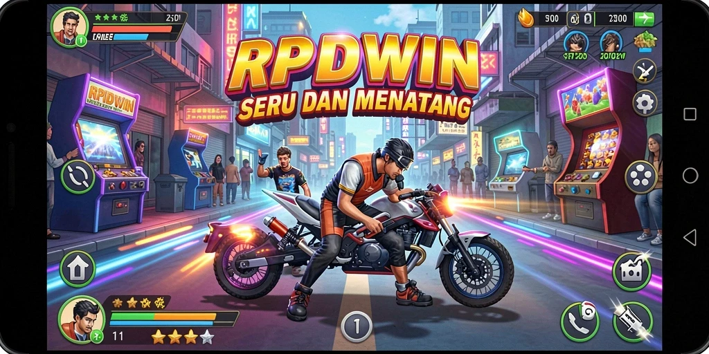 Tangkapan layar menunjukkan gameplay seru dari RPIDWIN dengan beragam level menantang.