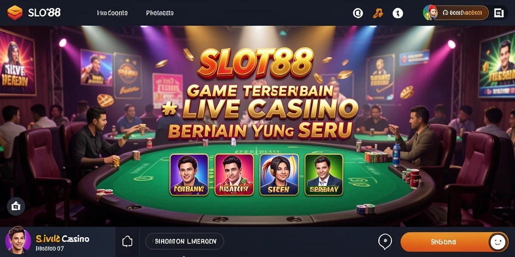 Tampilan gameplay Live Casino yang seru dan interaktif di SLOT88.