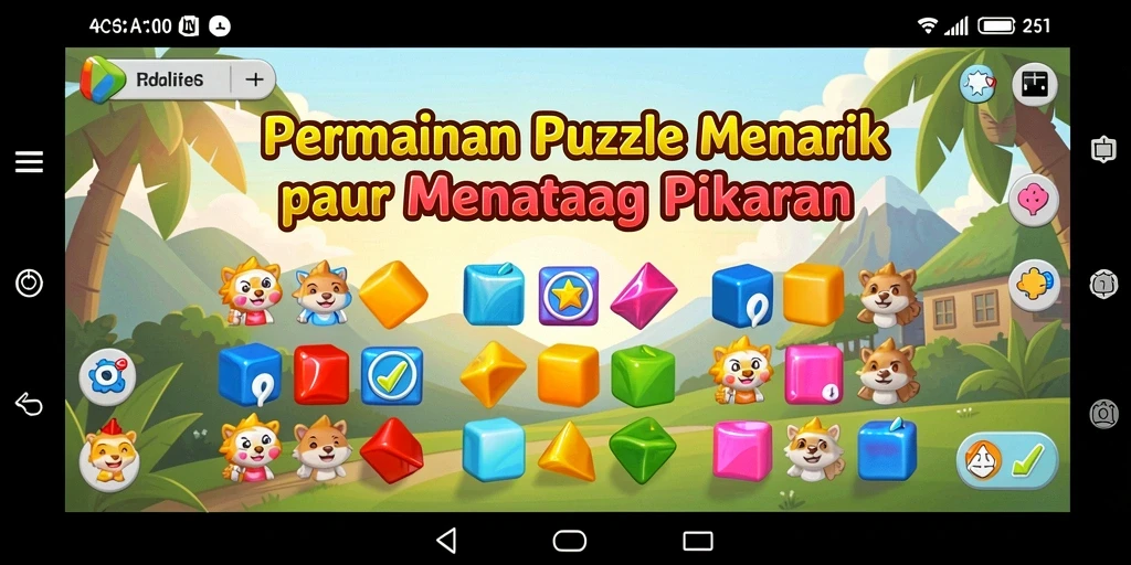Screenshot T6 menampilkan gameplay asyik memecahkan teka-teki Puzzle.
