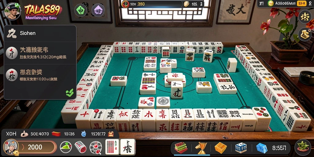 Screenshot dari gameplay TALAS89 yang menampilkan tingkat kesenangan dalam bermain Mahjong.
